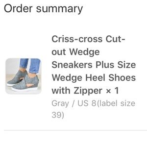 BRAND NEW Elegchic Grey Wedge sneakers size 8